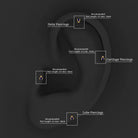 Rosec Jewels-Minimal Blue Sapphire Solitaire Earring for Helix Piercing