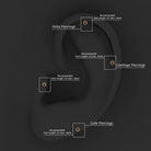 Rosec Jewels-Real Blue Sapphire Geometric Earring for Conch Piercing