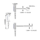 Rosec Jewels-Baguette Diamond Cartilage Drop Earring