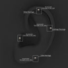 Rosec Jewels-Genuine Diamond Dragon Fly Earring for Helix Piercing