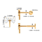 Rosec Jewels-Genuine Diamond Dragon Fly Earring for Helix Piercing