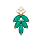 Rosec Jewels-Emerald and Diamond Leaf Cartilage Earring
