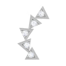 Genuine Diamond Geometric Curved Cartilage Earring Natural - ( HI-SI ) - Rosec Jewels