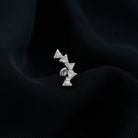 Genuine Diamond Geometric Curved Cartilage Earring Natural - ( HI-SI ) - Rosec Jewels