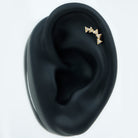 Genuine Diamond Geometric Curved Cartilage Earring Natural - ( HI-SI ) - Rosec Jewels