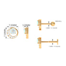 Ethiopian Opal and Diamond Circle Cartilage Earring AAA - Rosec Jewels