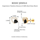 Rosec Jewels-Black Onyx and Moissanite Heart Helix Earring in Gold