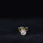 Round Ethiopian Opal Cute Cat Cartilage Earring AAA - Rosec Jewels