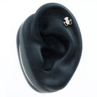 Heart Shape Moissanite Angel Earring for Upper Lobe Piercing D-VS1 - Rosec Jewels