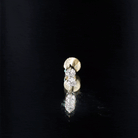 Minimalist Moissanite 2 Stone Earring for Tragus Piercing D-VS1 - Rosec Jewels