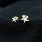 Moissanite Star Earring for Helix Piercing Moissanite - ( D-VS1 ) - Color and Clarity - Rosec Jewels