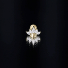Marquise Moissanite Leaf Ear Crawler Earring D-VS1 - Rosec Jewels