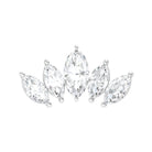 Marquise Moissanite Leaf Ear Crawler Earring D-VS1 - Rosec Jewels