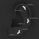 Marquise Moissanite Leaf Ear Crawler Earring D-VS1 - Rosec Jewels