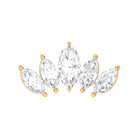 Marquise Moissanite Leaf Ear Crawler Earring D-VS1 - Rosec Jewels