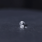 Minimalist Peg Head Set Diamond Nose Pin Stud Natural - ( HI-SI ) - Rosec Jewels