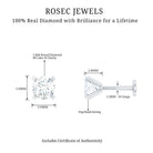Minimalist Peg Head Set Diamond Nose Pin Stud Natural - ( HI-SI ) - Rosec Jewels