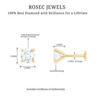 Minimalist Peg Head Set Diamond Nose Pin Stud Natural - ( HI-SI ) - Rosec Jewels