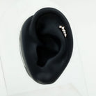 Unique Diamond Crawler Earring for Helix Piercing Natural - ( HI-SI ) - Rosec Jewels