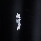 Rosec Jewels-Simple Diamond Curved Helix Earring with Flat Back