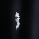 Simple Diamond Curved Helix Earring with Flat Back Natural - ( HI-SI ) - Rosec Jewels