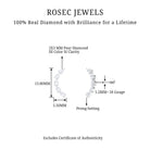 Rosec Jewels-Pear Shape Diamond Crawler Earring for Cartilage Piercing