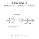 Bezel Set Diamond Solitaire Conch Earring Natural - ( HI-SI ) - Rosec Jewels