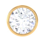 Bezel Set Diamond Solitaire Conch Earring Natural - ( HI-SI ) - Rosec Jewels