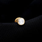 Bezel Set Diamond Solitaire Conch Earring Natural - ( HI-SI ) - Rosec Jewels