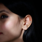 Marquise Diamond Solitaire Earring for Tragus Piercing Natural - ( HI-SI ) - Rosec Jewels