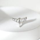 Certified Diamond Whale Tail Earring for Helix Piercing Natural - ( HI-SI ) - Rosec Jewels