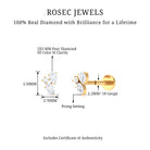 Rosec Jewels-Natural Three Diamond Cluster Tragus Earring