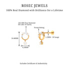 Natural Diamond Circle Drop Earring with Flat Back Natural - ( HI-SI ) - Rosec Jewels
