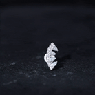 Natural Diamond Curved Cartilage Earring with Flat Back Natural - ( HI-SI ) - Rosec Jewels
