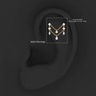 Rosec Jewels-Real Diamond Double Chain Earring for Cartilage Piercing