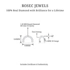 Rosec Jewels-Certified Diamond Half Circle Earring for Piercing