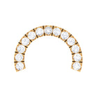 Rosec Jewels-Certified Diamond Half Circle Earring for Piercing