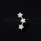 Helix Flower Crawler Earring with Diamond Lab - ( EF-VS ) - Rosec Jewels