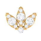 Rosec Jewels-Certified Diamond Lotus Flower Earring with Flat Back