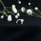 Rosec Jewels-Certified Diamond Half Circle Earring for Piercing