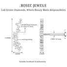 Diamond Cluster Crawler Earring for Helix Piercing Lab - ( EF-VS ) - Rosec Jewels