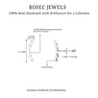 Rosec Jewels-Elegant Diamond Ear Crawler Earring for Helix Piercing