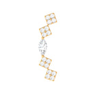 Rosec Jewels-Elegant Diamond Ear Crawler Earring for Helix Piercing