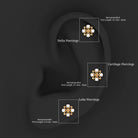 Rosec Jewels-Nature Inspired Certified Diamond Flower Earring for Helix Piercing