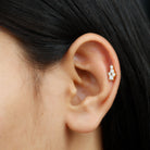 Rosec Jewels-Certified Diamond Cluster Cartilage Piercing Earring