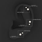 Rosec Jewels-Brilliant Cut Diamond Solitaire Earring Set for Helix Piercing