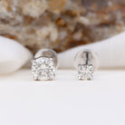 Rosec Jewels-Brilliant Cut Diamond Solitaire Earring Set for Helix Piercing
