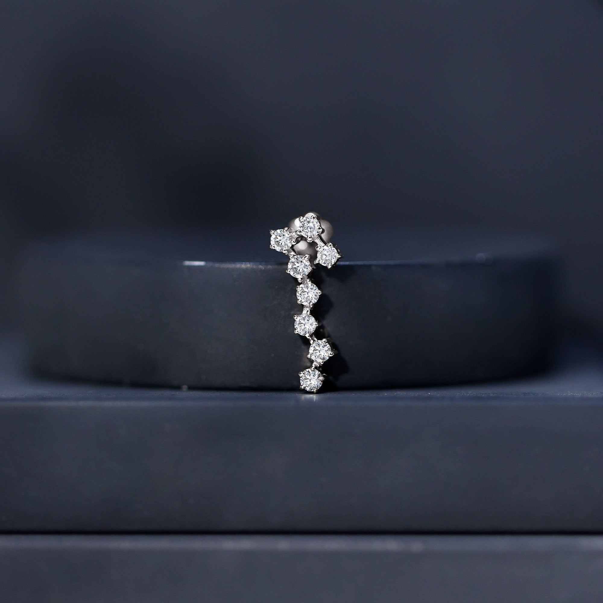 Certified Diamond Scorpio Zodiac Earring for Helix Piercing Lab - ( EF-VS ) - Rosec Jewels