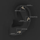 Rosec Jewels-Certified Diamond Libra Constellation Piercing Earring