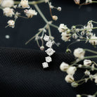 Graduated Style Diamond Crawler Earring for Women Lab - ( EF-VS ) - Rosec Jewels